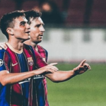 Pedri (vasakul) ja Lionel Messi. Foto: Instagram @pedrigonzalez