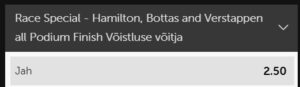 Betsafe'i koefitsiendid 18.06 @23.00