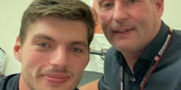 Max Verstappen koos oma isa Josiga. Foto: Twitter @Max33Verstappen