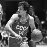 Tiit Sokk Nõukogude Liidu särgis. Foto: basket.ee