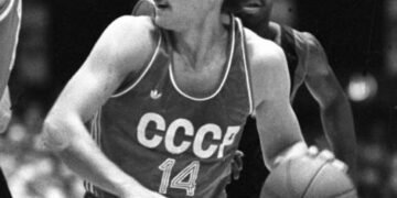 Tiit Sokk Nõukogude Liidu särgis. Foto: basket.ee